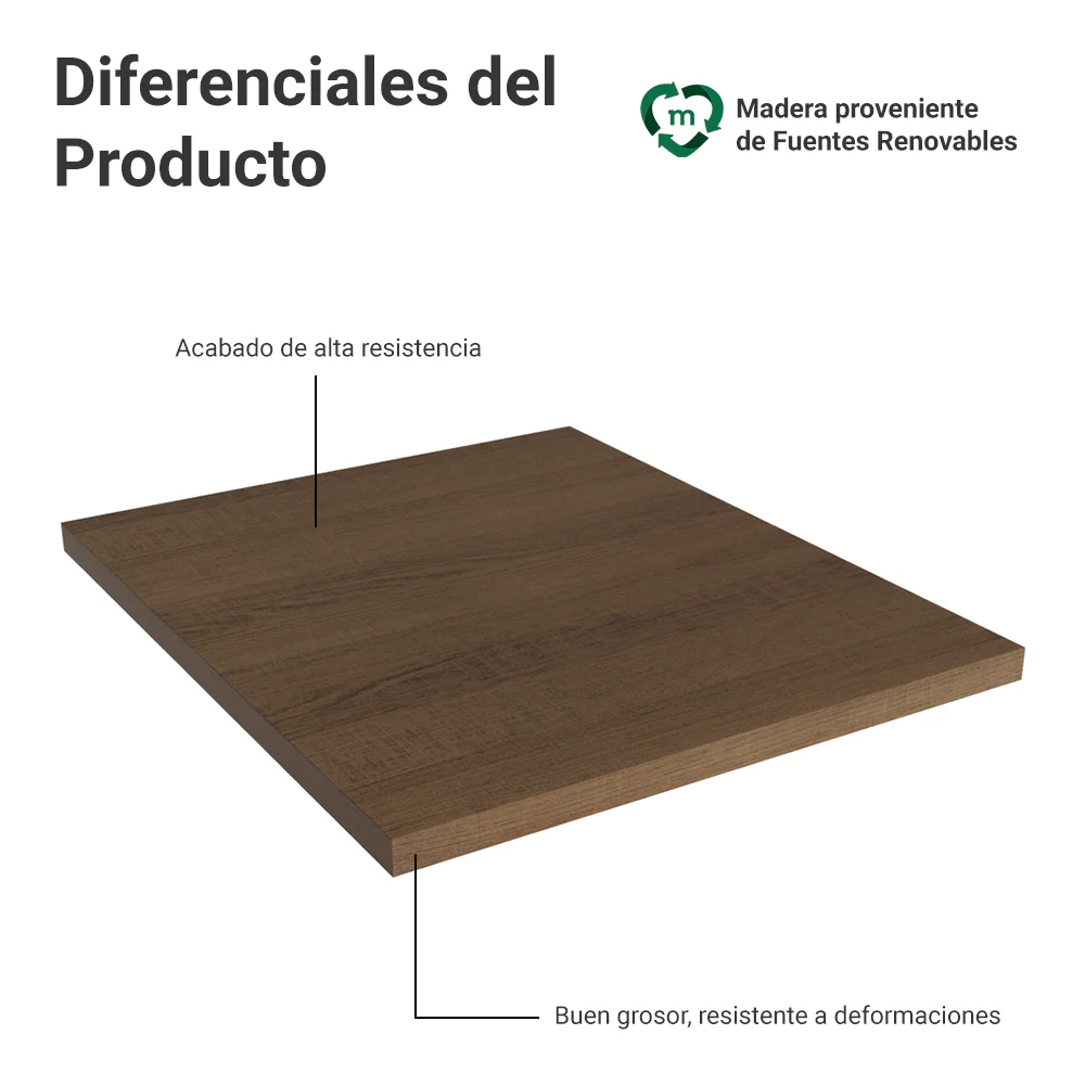 Mesada 50x52cm, para cocinas Agata, Glamy, Stella y Vik Marrón - Image 3