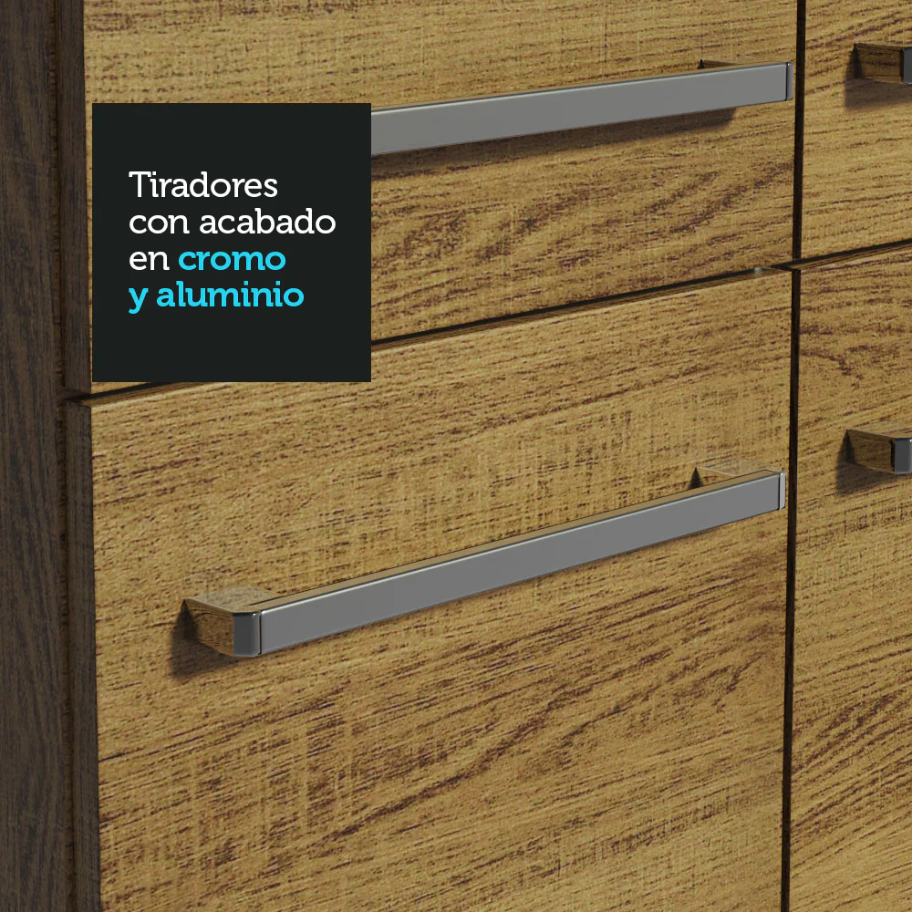 Mueble de Cocina Compacto 137cm Marrón Emilly Plata 0 - Image 4