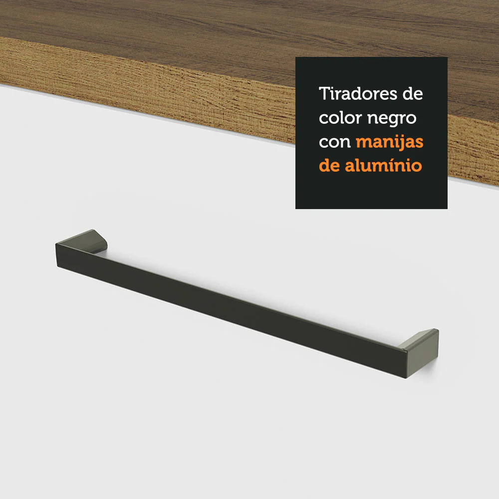 Mueble de Cocina para Horno 70 x 60 cm 3 Puertas Marrón/Blanco Agata Madesa - Image 4