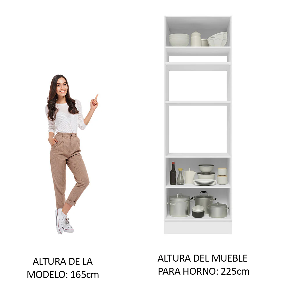Mueble de cocina para Horno/ microondas Madesa Glamy 70 cm 3 Puertas - Image 6