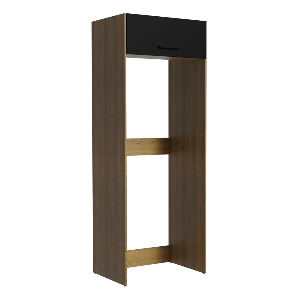 Mueble para Empotrar Heladera 1 Puerta Abatible Marrón/Negro Agata Madesa - Image 2