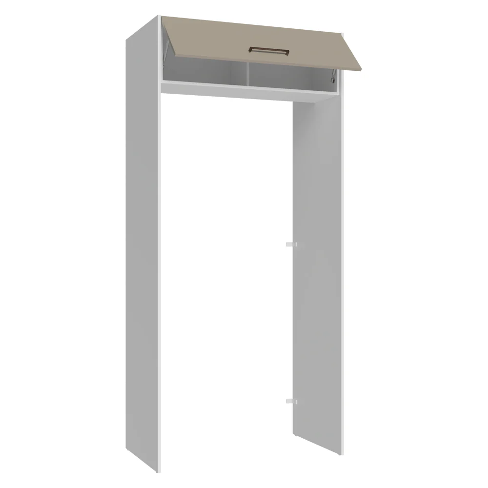 Mueble para empotrar Heladera 103 cm 1 Puerta Abatible Blanco/Crema Agata Madesa - Image 7