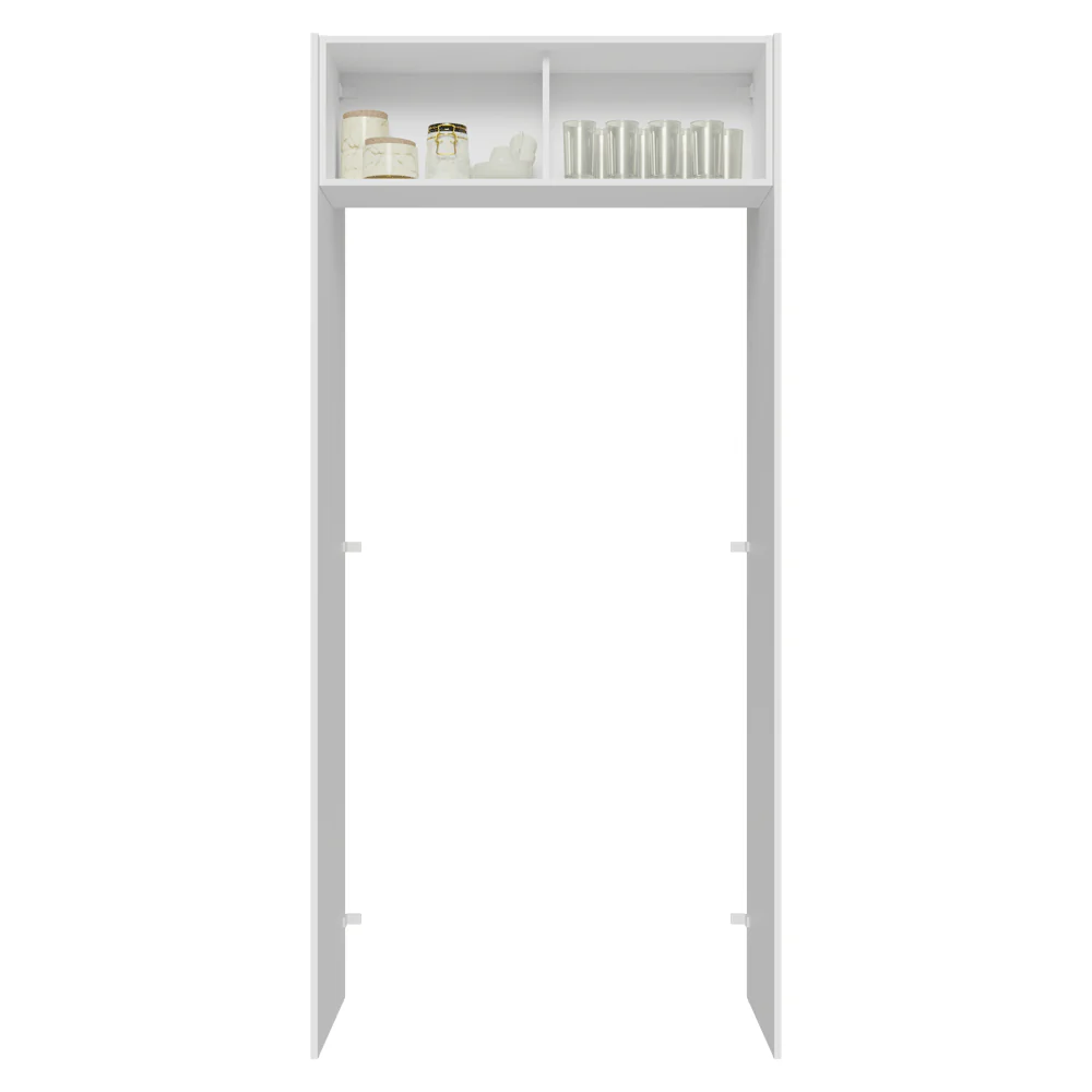 Mueble para empotrar Heladera 103 cm 1 Puerta Abatible Blanco/Marrón Glamy Madesa - Image 4