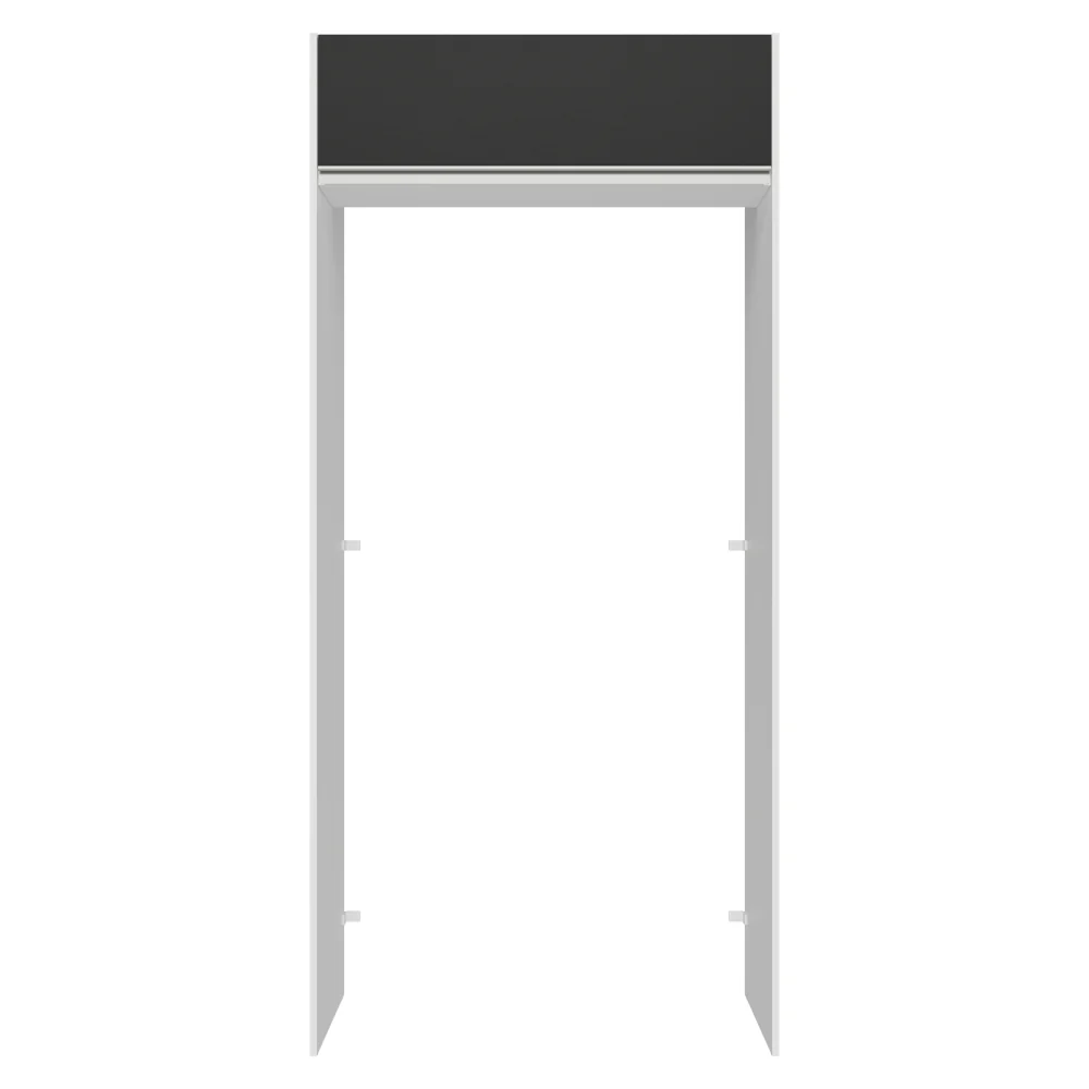 Mueble para empotrar Heladera 103 cm 1 Puerta Abatible Blanco/Negro Glamy Madesa - Image 5