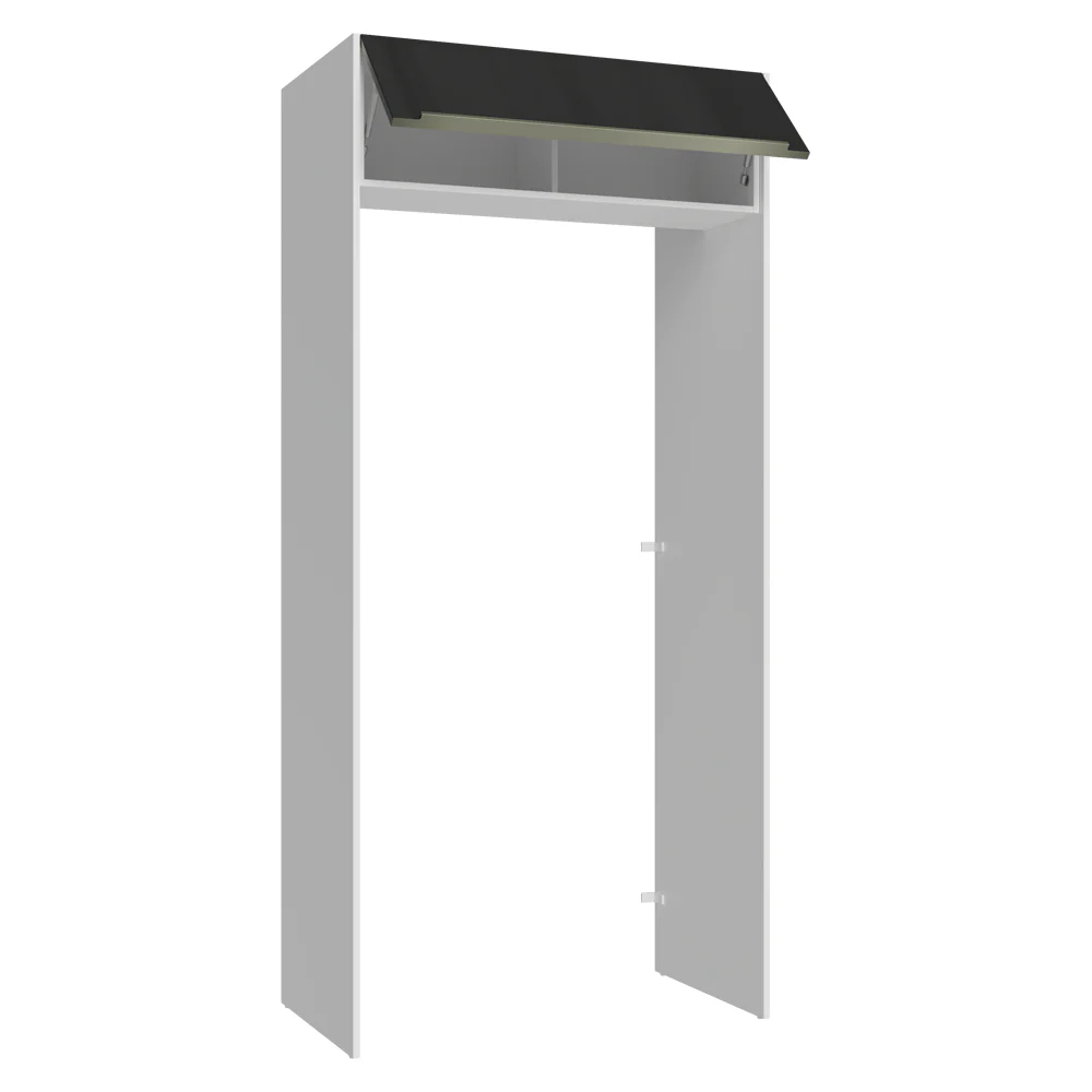 Mueble para empotrar Heladera 103 cm 1 Puerta Abatible Blanco/Negro Lux Madesa - Image 5