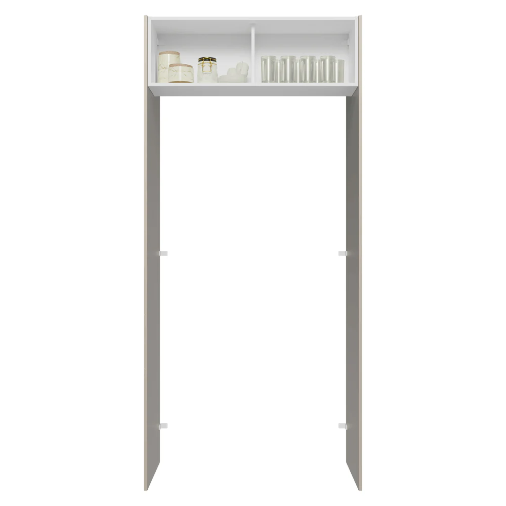 Mueble para empotrar Heladera 103 cm 1 Puerta Abatible Crema/Blanco/Crema Agata Madesa - Image 4