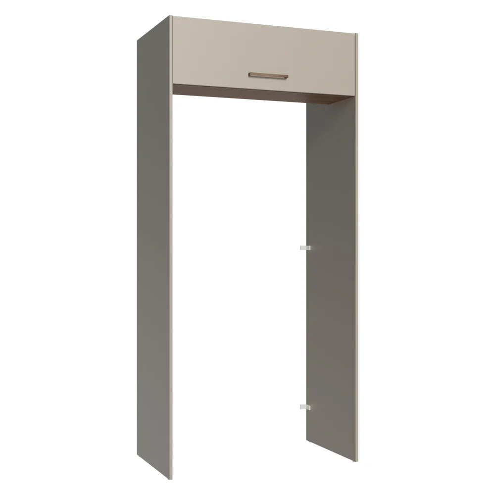 Mueble para empotrar Heladera 103 cm 1 Puerta Abatible Crema/Marrón/Crema Agata Madesa