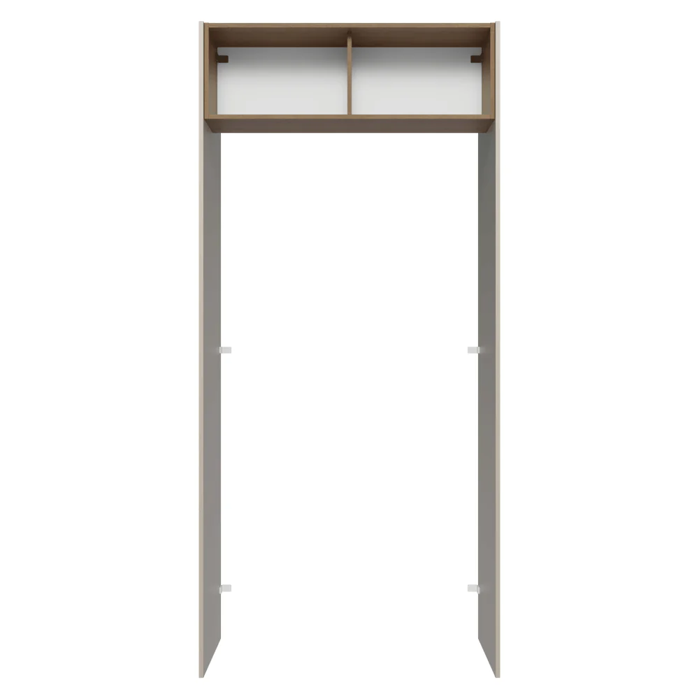 Mueble para empotrar Heladera 103 cm 1 Puerta Abatible Crema/Marrón/Crema Agata Madesa - Image 10