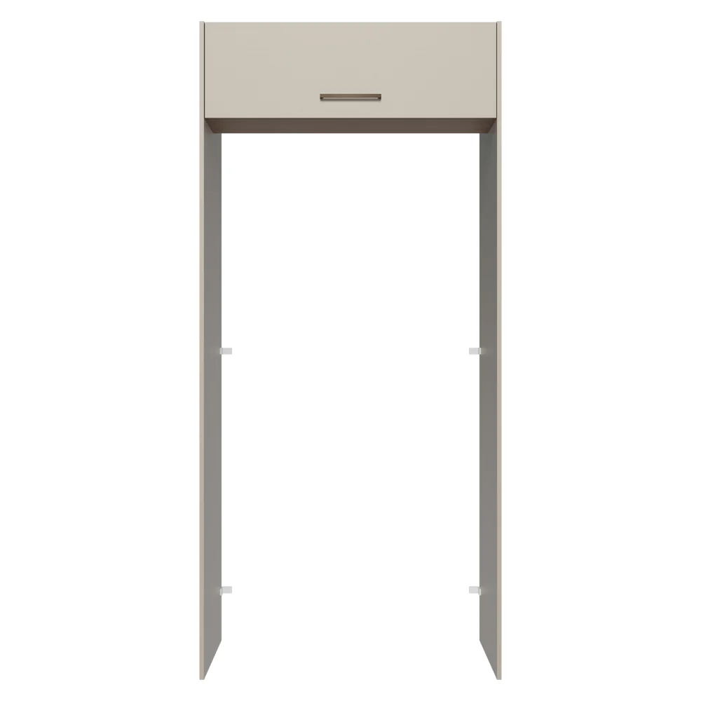 Mueble para empotrar Heladera 103 cm 1 Puerta Abatible Crema/Marrón/Crema Agata Madesa - Image 6