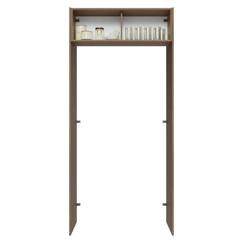 Mueble para empotrar Heladera 103 cm 1 Puerta Abatible Marrón/Blanco Glamy Madesa - Image 4