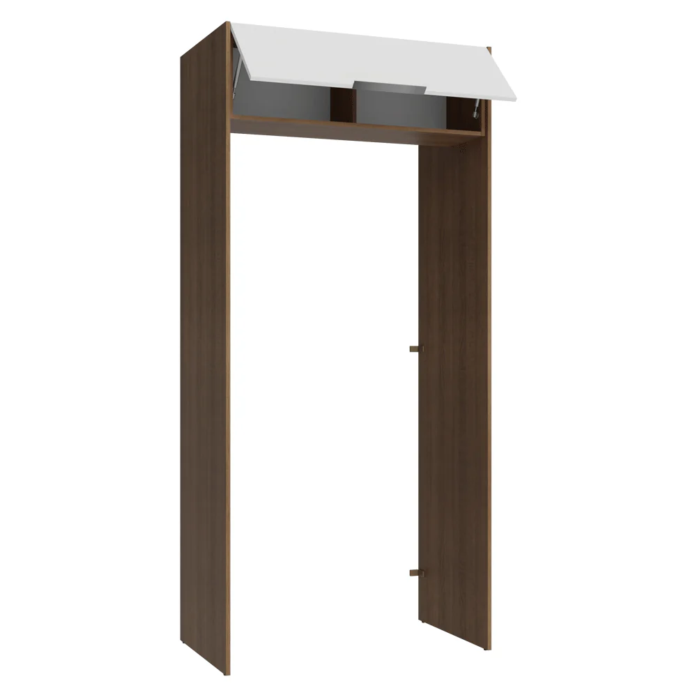 Mueble para empotrar Heladera 103 cm 1 Puerta Abatible Marrón/Blanco Stella Madesa - Image 7
