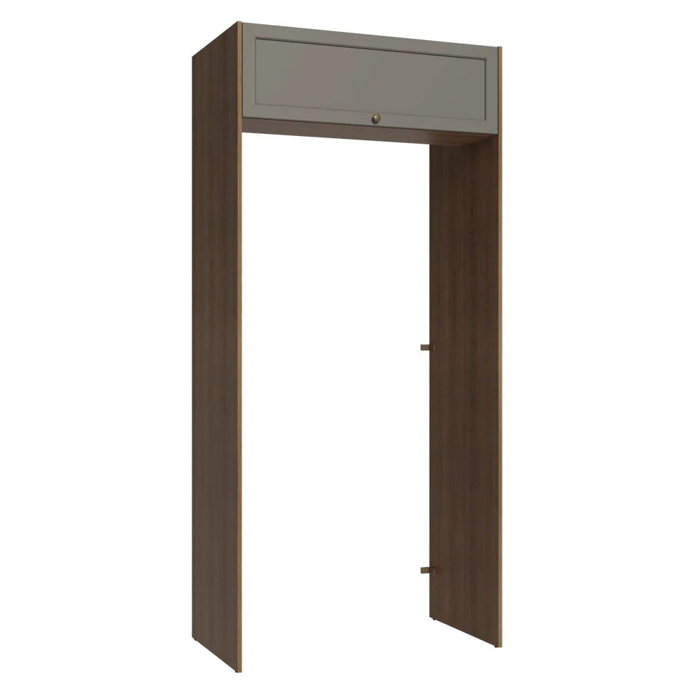 Mueble para empotrar Heladera 103 cm 1 Puerta Abatible Marrón/Gris Vik Madesa