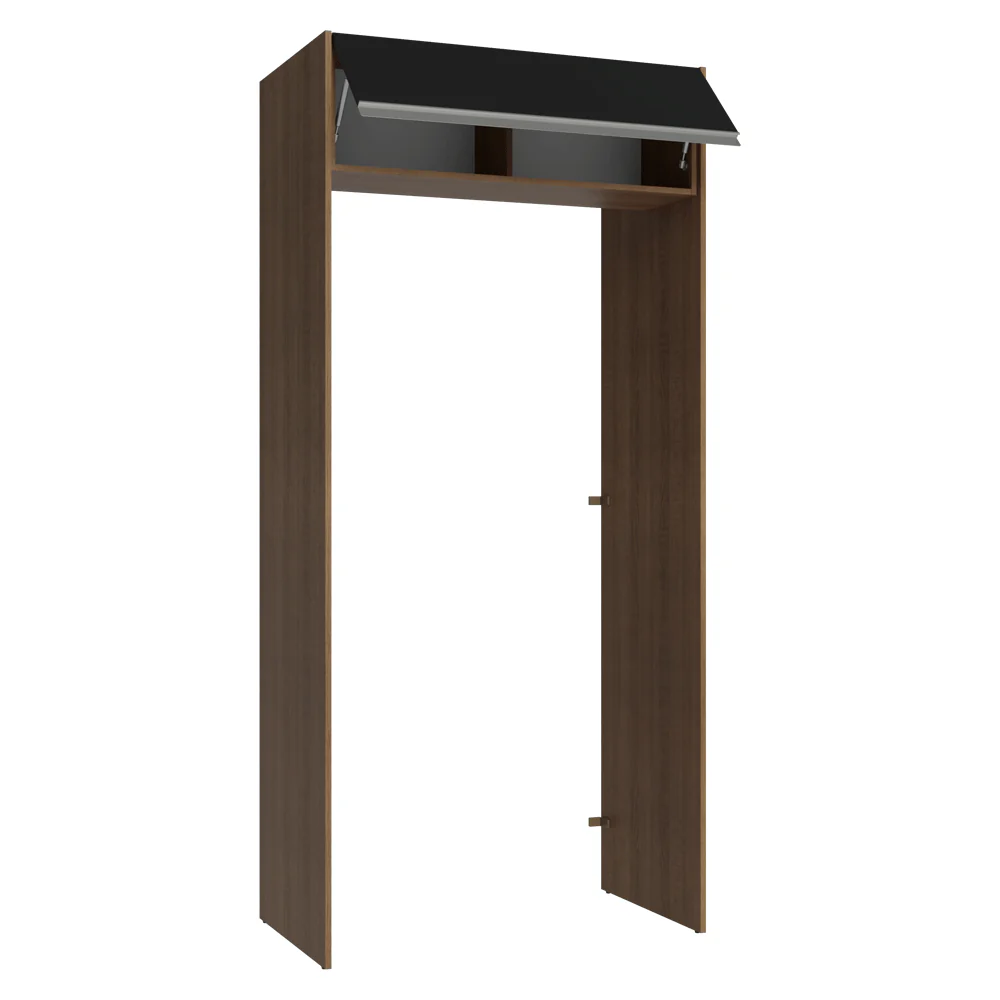 Mueble para empotrar Heladera 103 cm 1 Puerta Abatible Marrón/Negro Glamy Madesa - Image 6