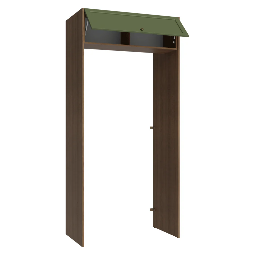 Mueble para empotrar Heladera 103 cm 1 Puerta Abatible Marrón/Verde Vik Madesa - Image 5