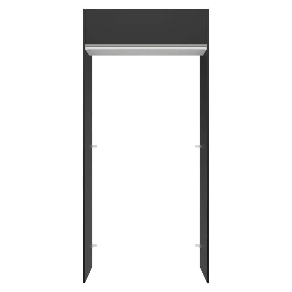 Mueble para empotrar Heladera 103 cm 1 Puerta Abatible Negro/Blanco/Negro Glamy Madesa - Image 5