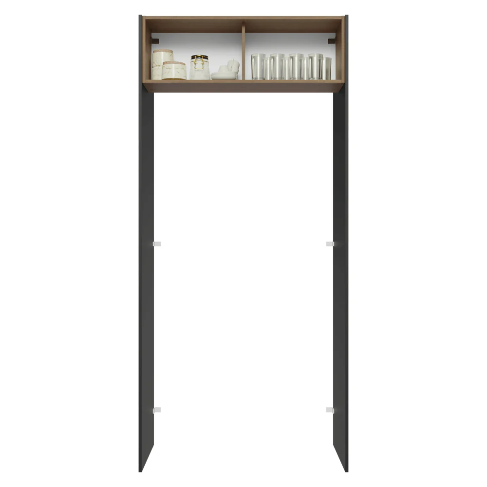 Mueble para empotrar Heladera 103 cm 1 Puerta Abatible Negro/Marrón/Negro Agata Madesa - Image 4