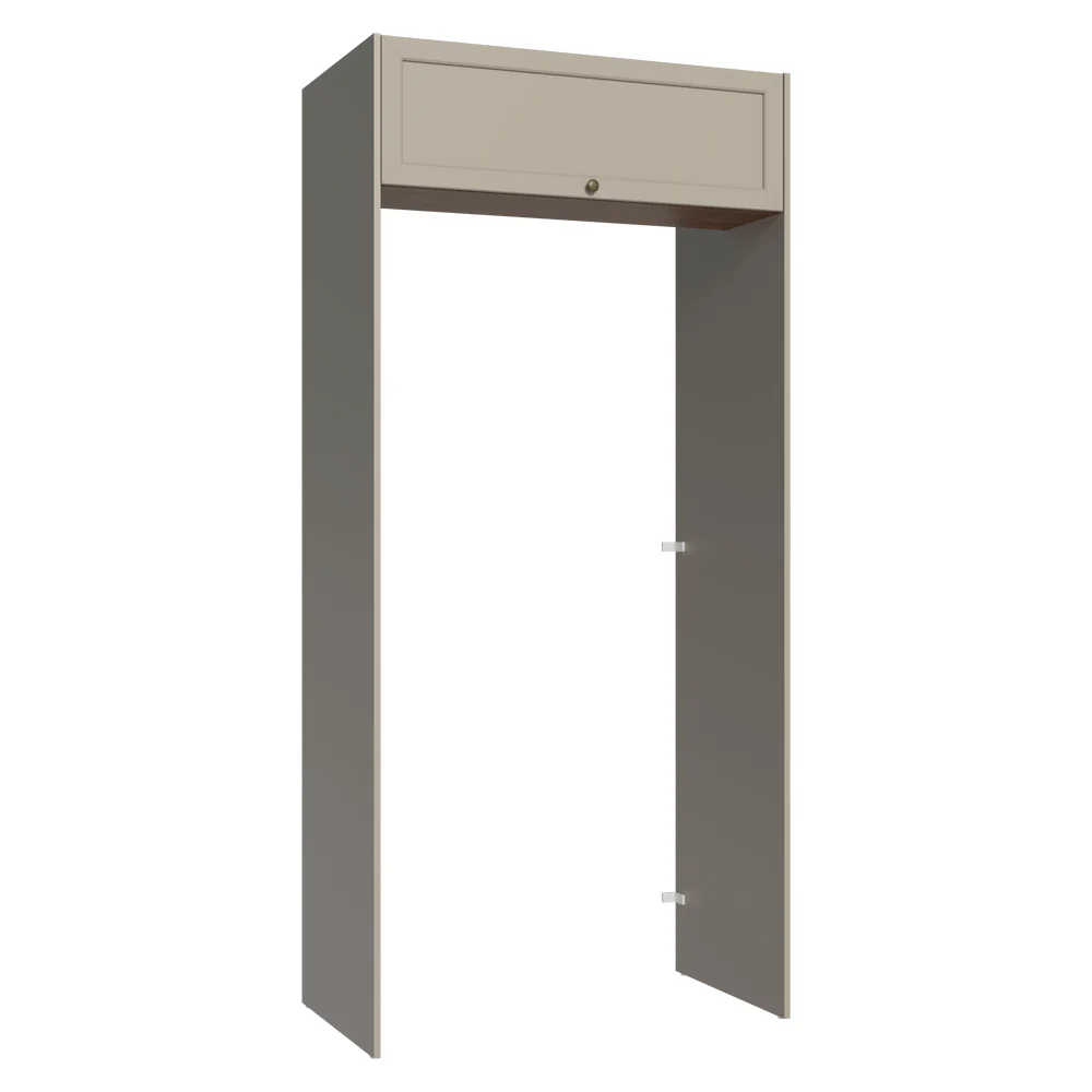 Mueble para empotrar Heladera 103 cm 1 Pueta Abatible Crema/Marrón/Crema Vik Madesa