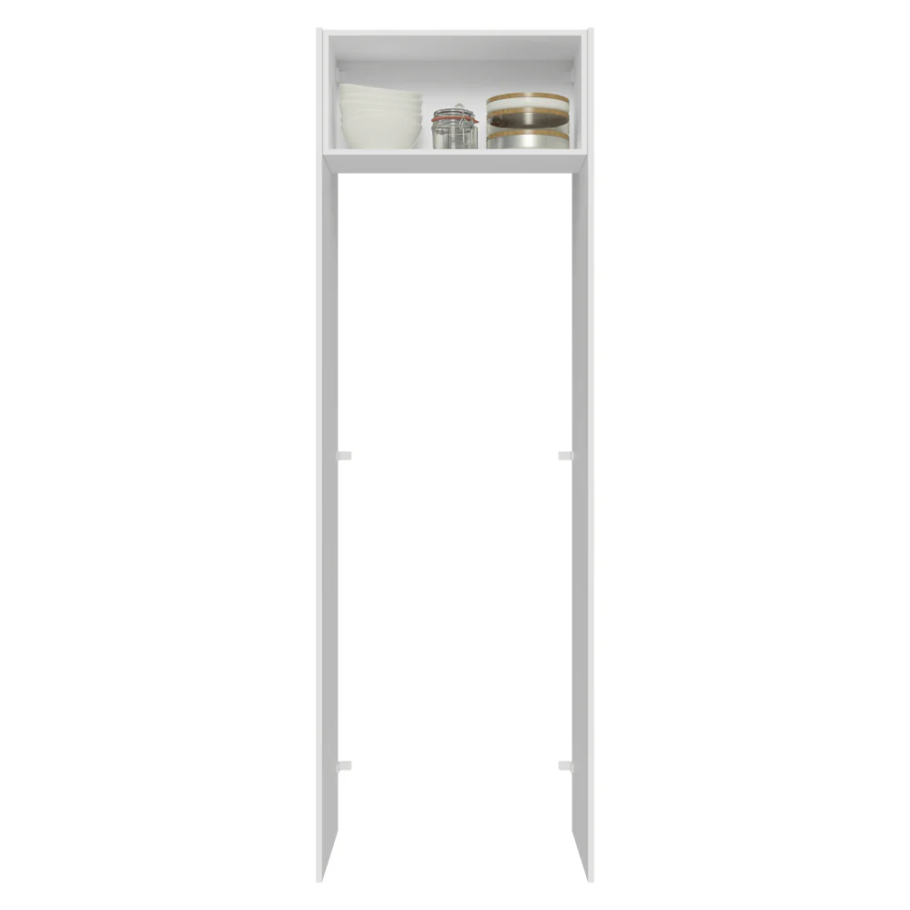 Mueble para empotrar Heladera 73 cm 1 Puerta Abatible Blanco/Crema Agata Madesa - Image 4