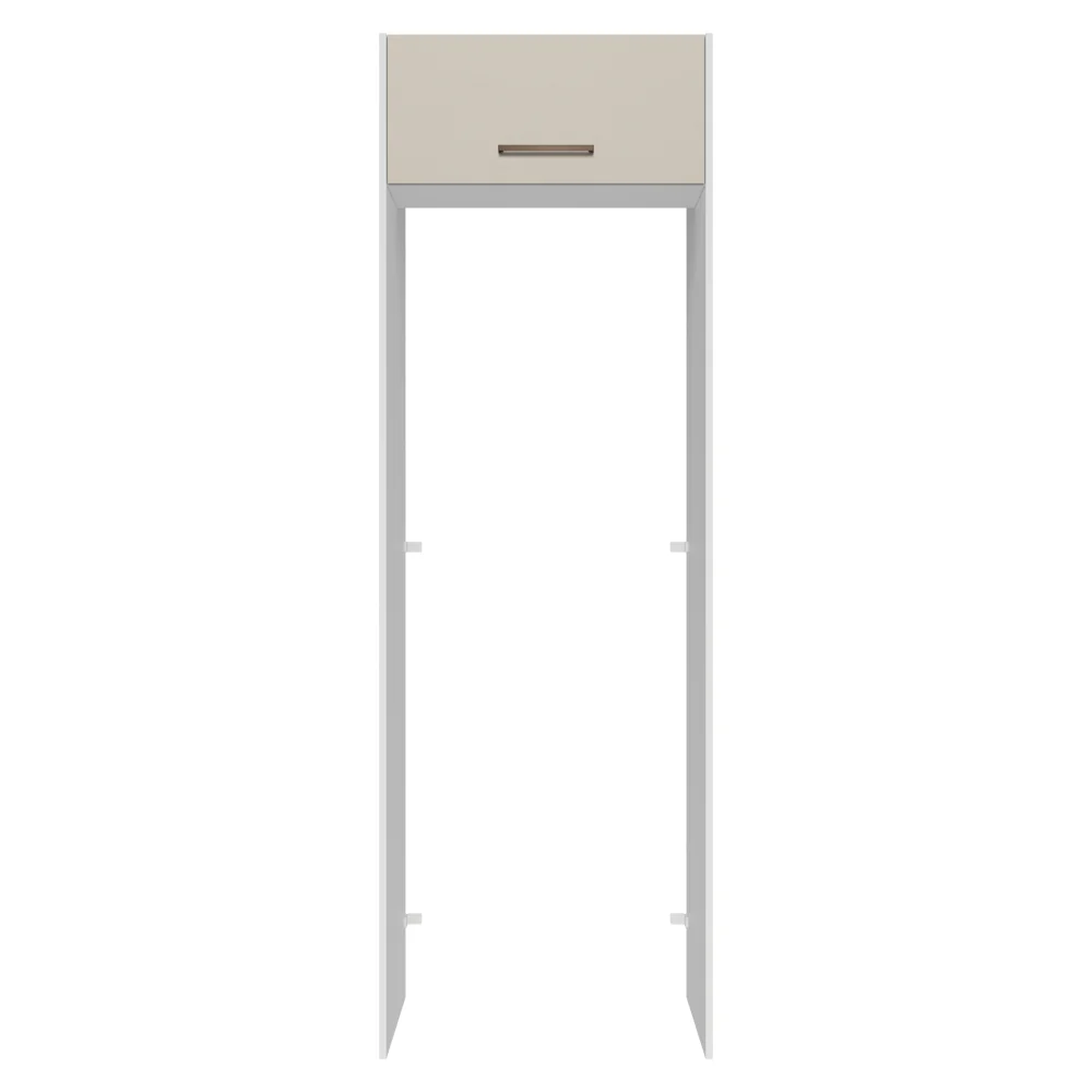 Mueble para empotrar Heladera 73 cm 1 Puerta Abatible Blanco/Crema Agata Madesa - Image 6