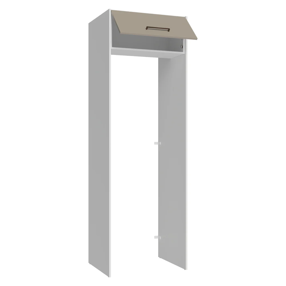 Mueble para empotrar Heladera 73 cm 1 Puerta Abatible Blanco/Crema Agata Madesa - Image 7