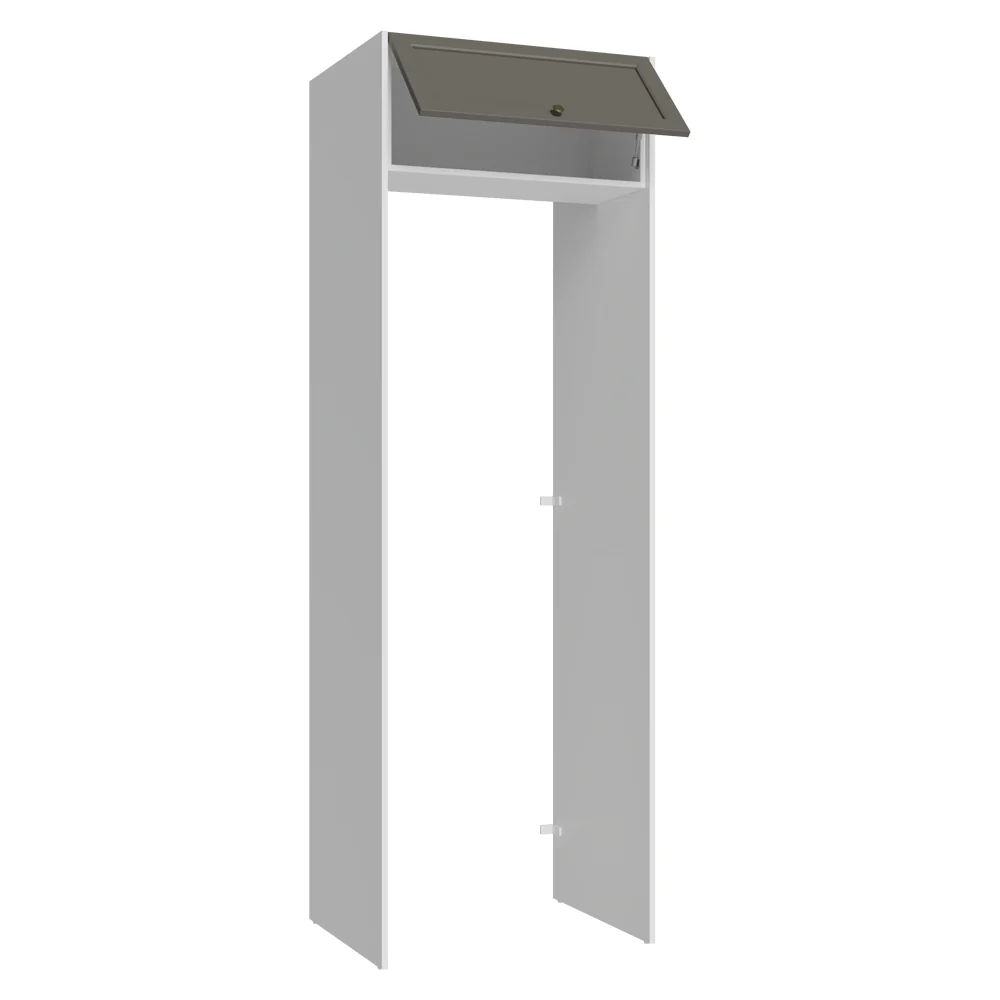 Mueble para empotrar Heladera 73 cm 1 Puerta Abatible Blanco/Gris Vik Madesa - Image 5