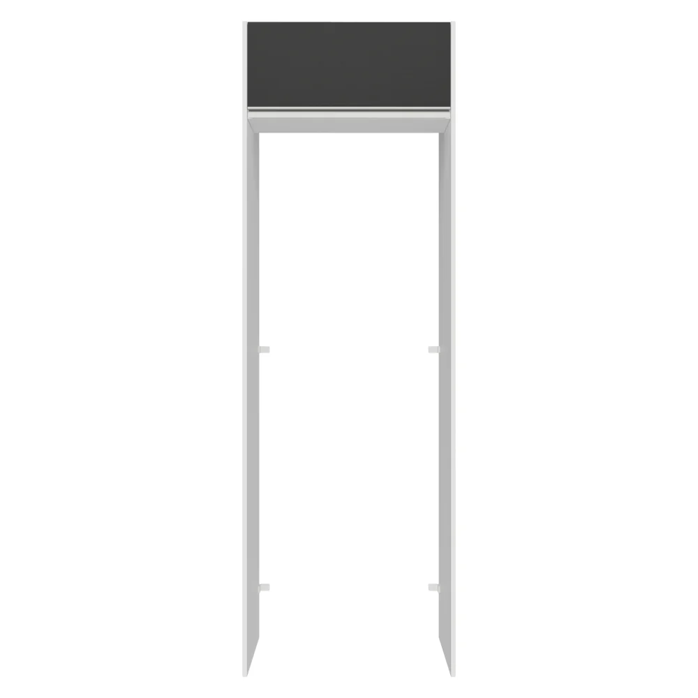 Mueble para empotrar Heladera 73 cm 1 Puerta Abatible Blanco/Negro Glamy Madesa - Image 6