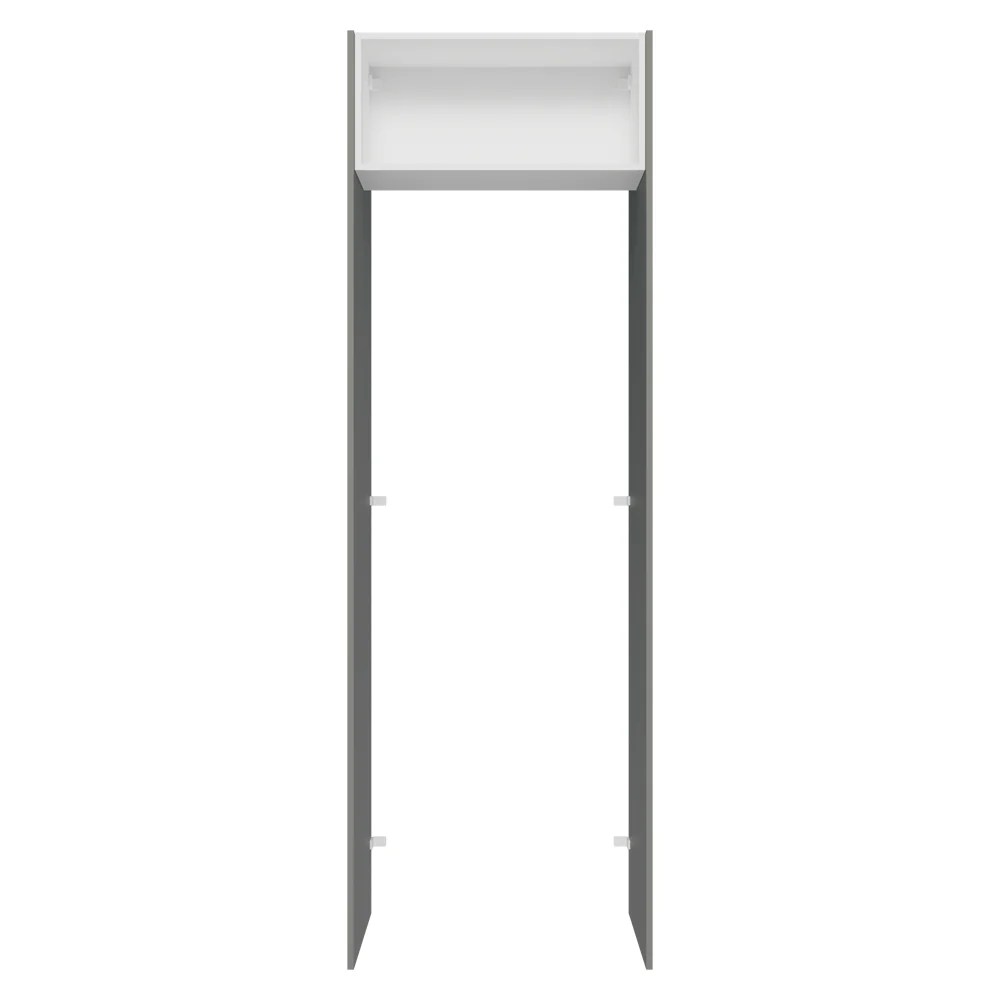 Mueble para empotrar Heladera 73 cm 1 Puerta Abatible  Gris/Blanco/Gris Agata Madesa - Image 10