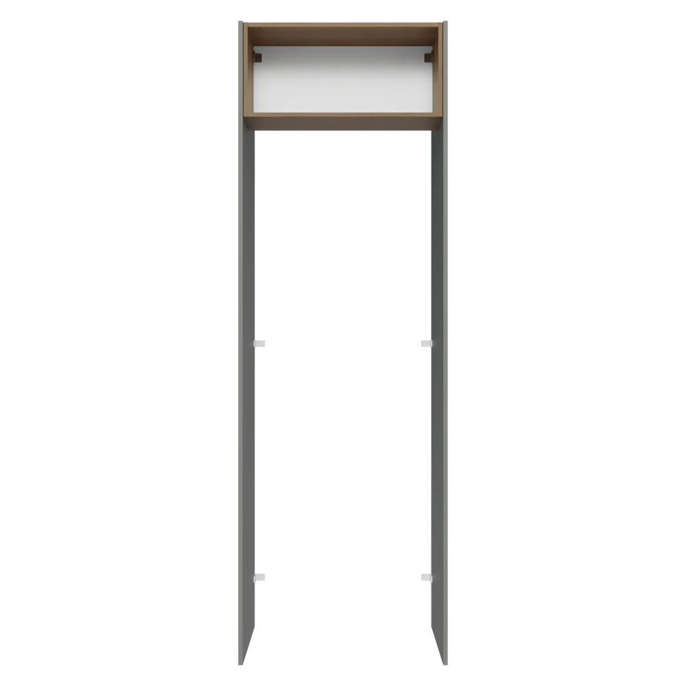 Mueble para empotrar Heladera 73 cm 1 Puerta Abatible Gris/Marrón/Gris Agata Madesa - Image 10