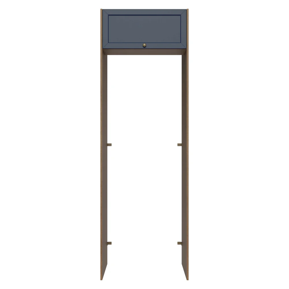 Mueble para empotrar Heladera 73 cm 1 Puerta Abatible Marrón/Azul Vik Madesa - Image 10