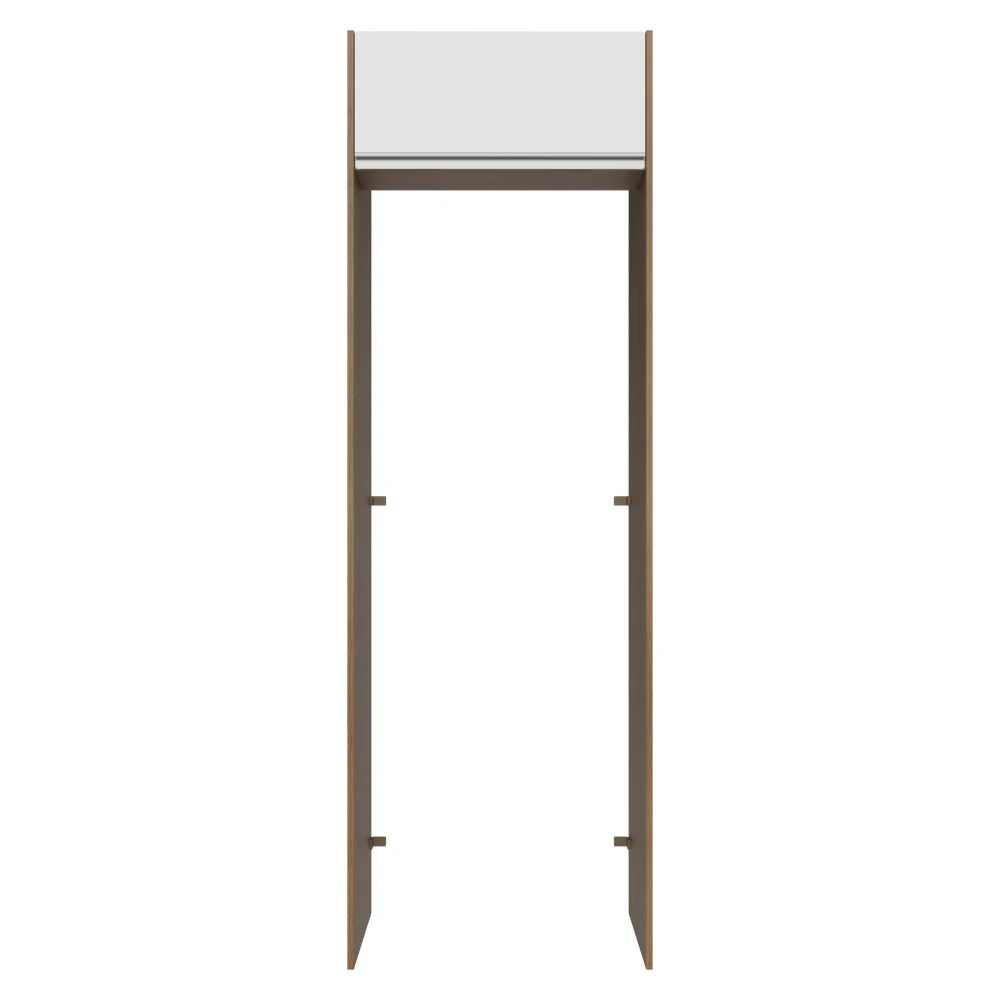 Mueble para empotrar Heladera 73 cm 1 Puerta Abatible Marrón/Blanco Glamy Madesa - Image 6