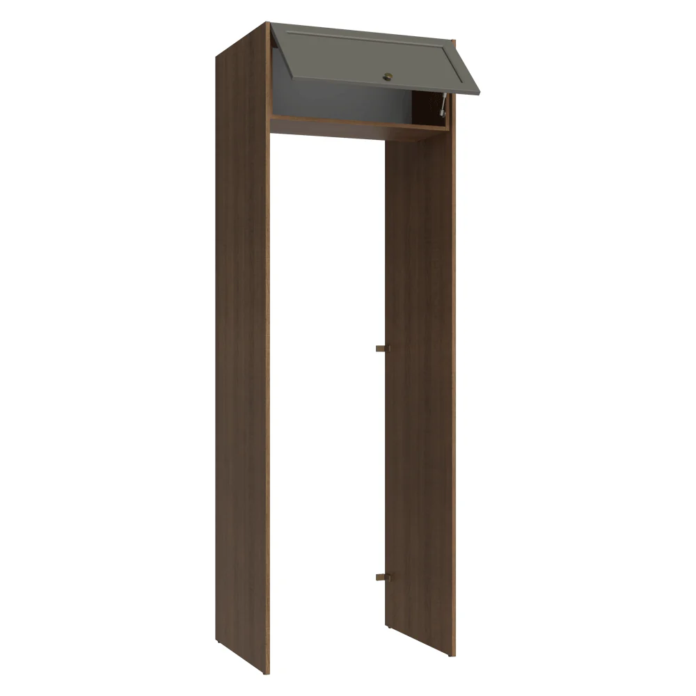 Mueble para empotrar Heladera 73 cm 1 Puerta Abatible Marrón/Gris Vik Madesa - Image 5