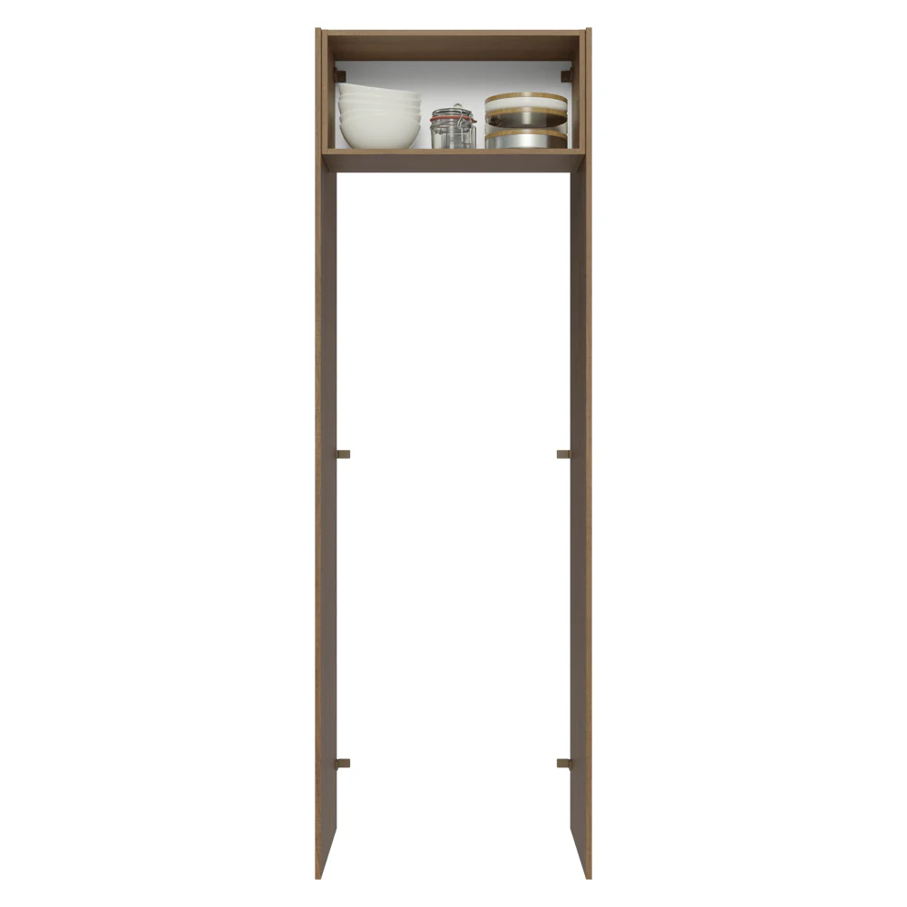 Mueble para empotrar Heladera 73 cm 1 Puerta Abatible Marrón/Negro Agata Madesa - Image 4