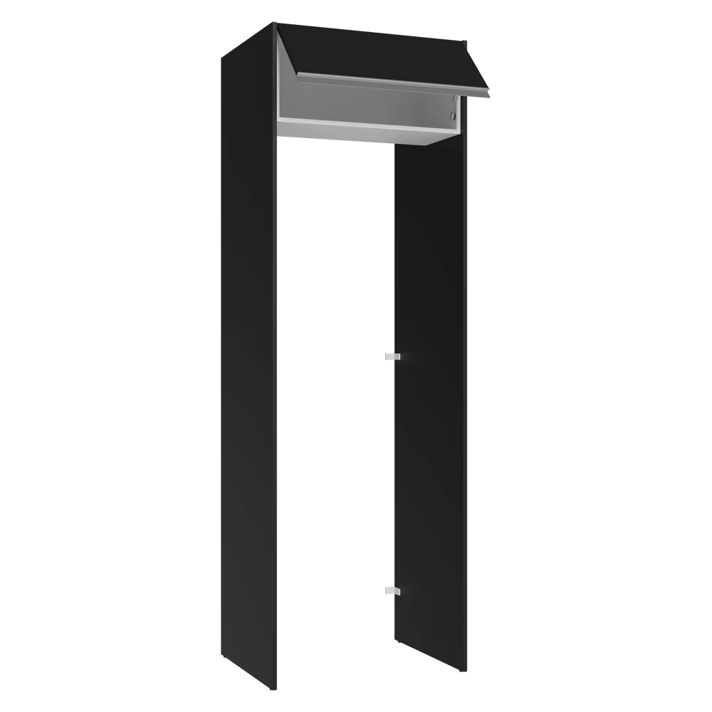 Mueble para empotrar Heladera 73 cm 1 Puerta Abatible Negro/Blanco/Negro Glamy Madesa - Image 7