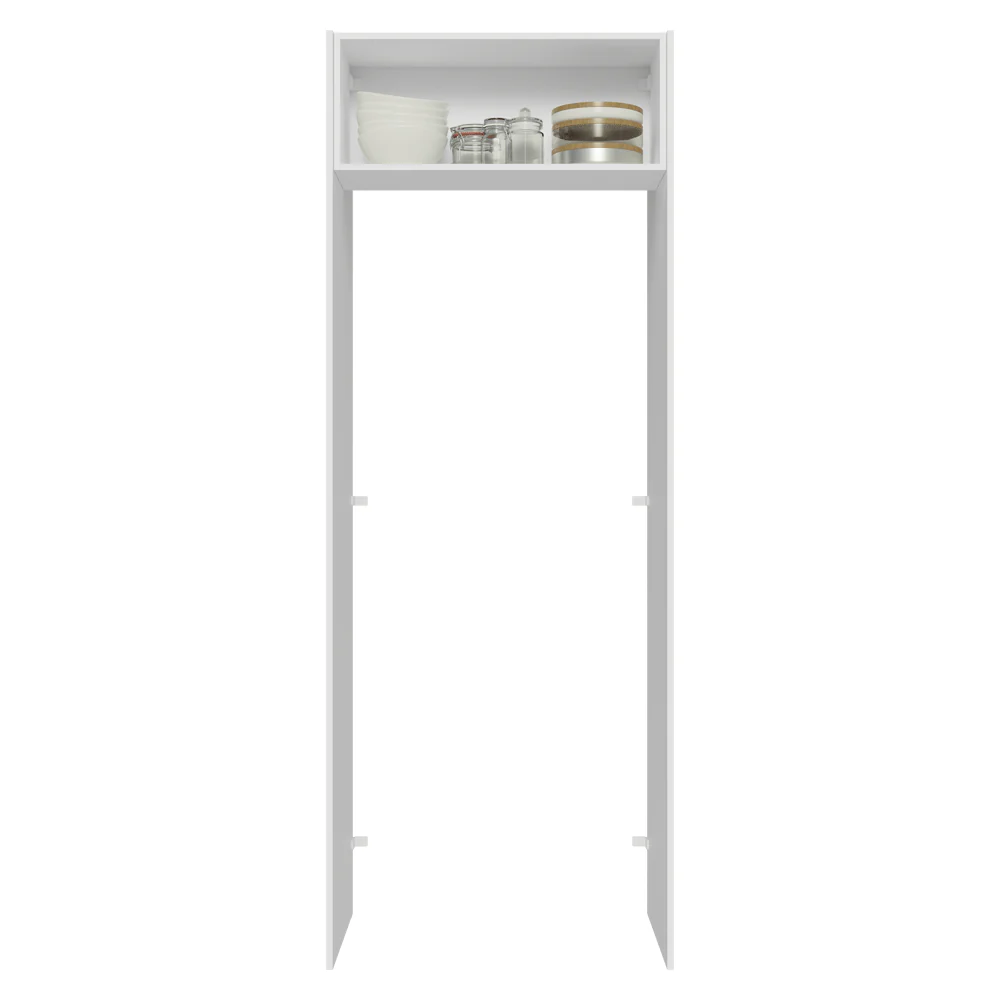 Mueble para empotrar Heladera 83 cm 1 Puerta Rebatible Blanco/Azul Vik Madesa - Image 4