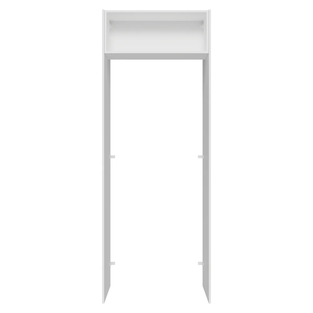Mueble para empotrar Heladera 83 cm 1 Puerta Rebatible Blanco/Gris Agata Madesa - Image 10