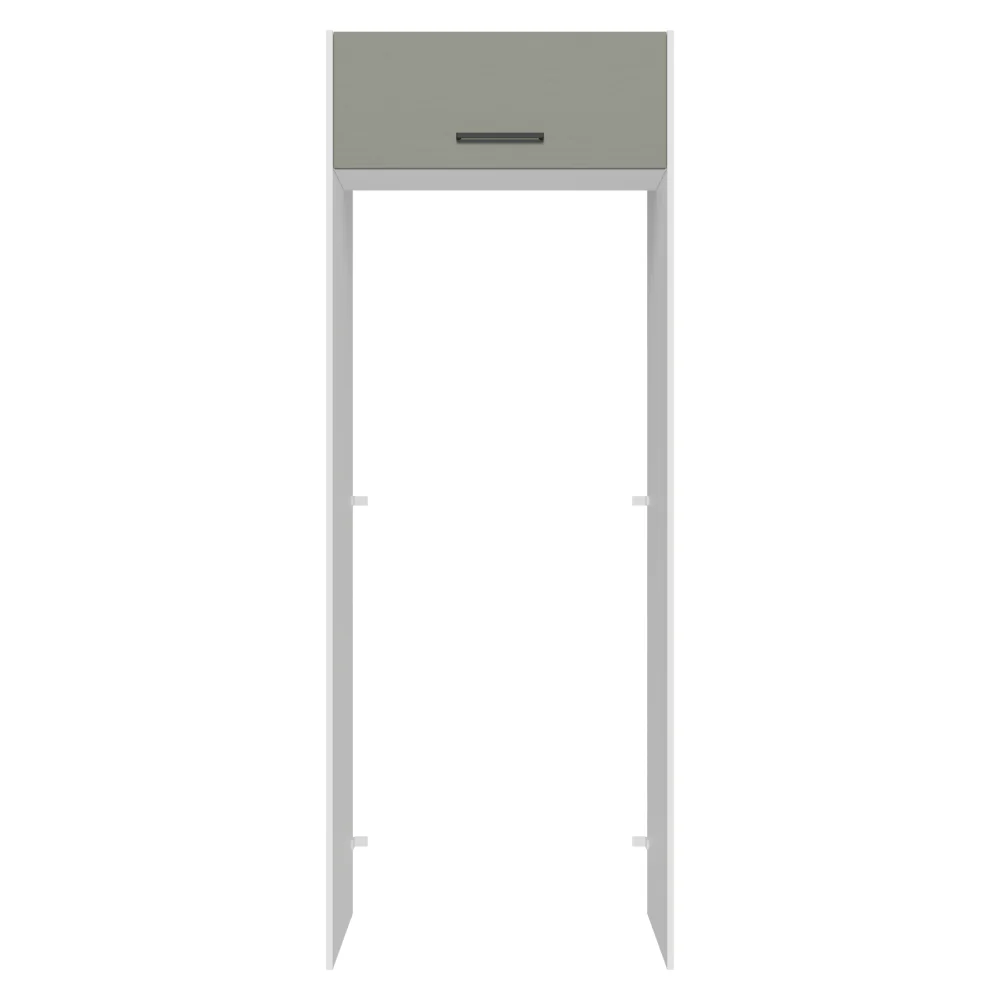 Mueble para empotrar Heladera 83 cm 1 Puerta Rebatible Blanco/Gris Agata Madesa - Image 6