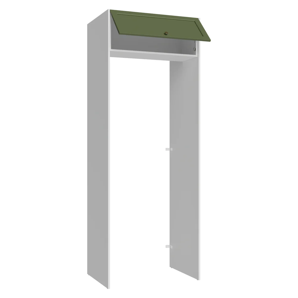 Mueble para empotrar Heladera 83 cm 1 Puerta Rebatible Blanco/Verde Vik Madesa - Image 5