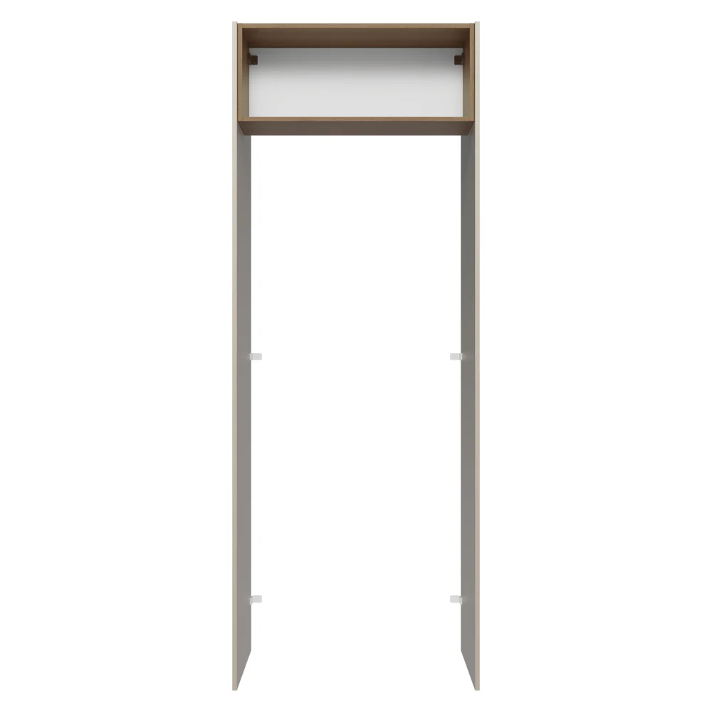 Mueble para empotrar Heladera 83 cm 1 Puerta Rebatible Crema/Marrón/Crema Agata Madesa - Image 10