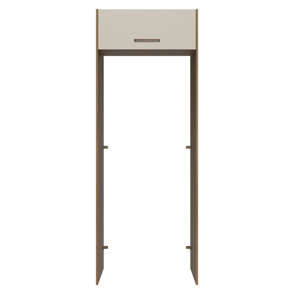 Mueble para empotrar Heladera 83 cm 1 Puerta Rebatible Marrón/Crema Agata Madesa - Image 6