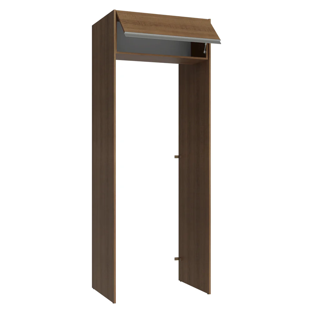 Mueble para empotrar Heladera 83 cm 1 Puerta Rebatible Marrón Glamy Madesa - Image 7