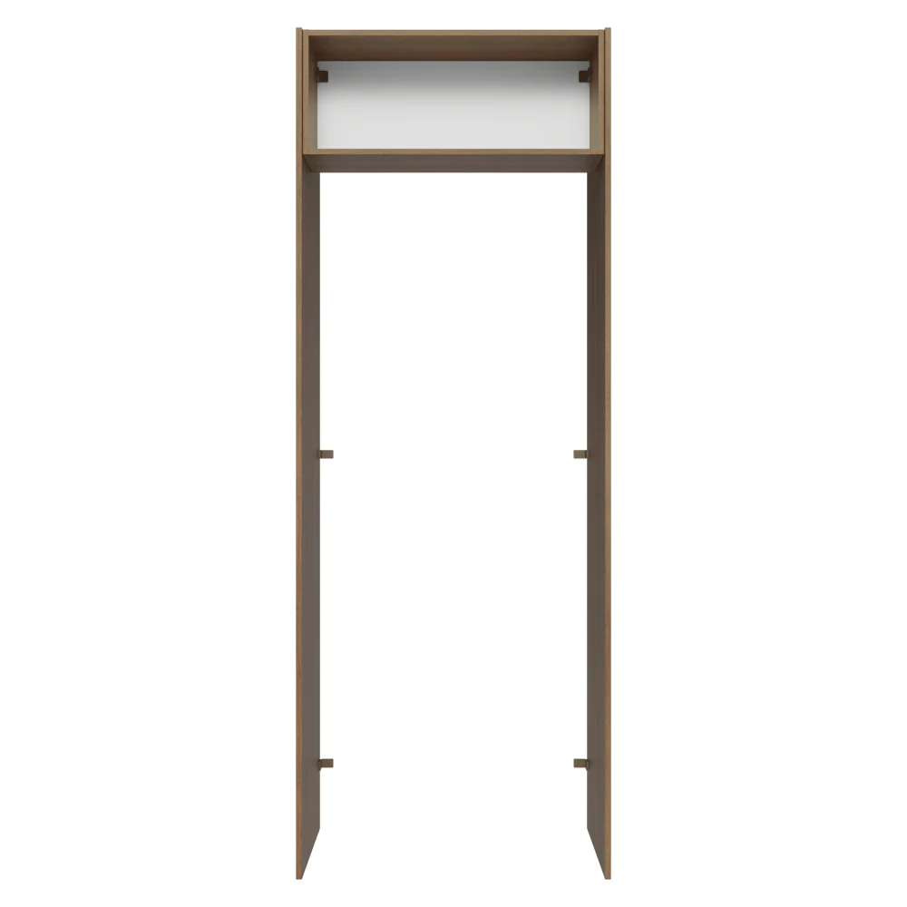 Mueble para empotrar Heladera 83 cm 1 Puerta Rebatible Marrón/Negro Glamy Madesa - Image 10
