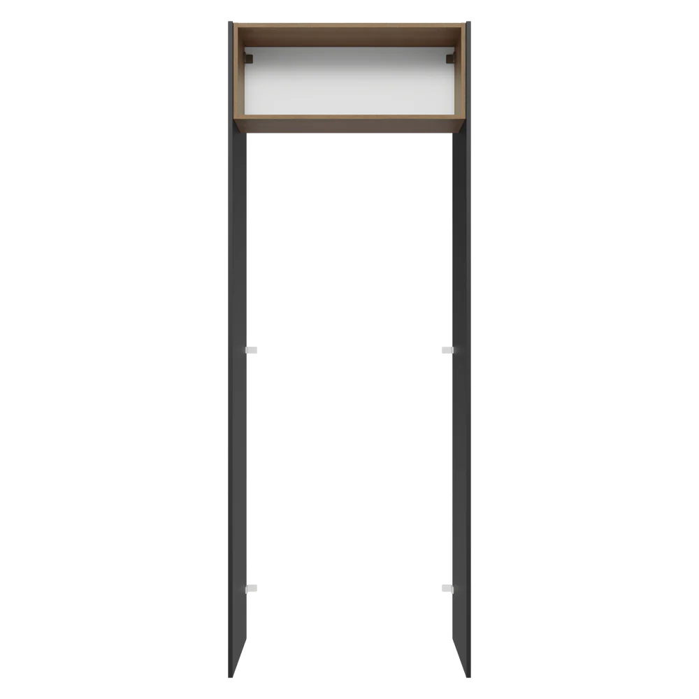 Mueble para empotrar Heladera 83 cm 1 Puerta Rebatible Negro/Marrón/Negro Agata Madesa - Image 10