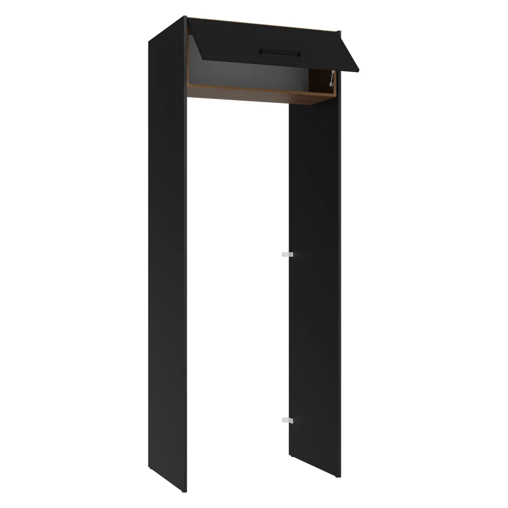 Mueble para empotrar Heladera 83 cm 1 Puerta Rebatible Negro/Marrón/Negro Agata Madesa - Image 7