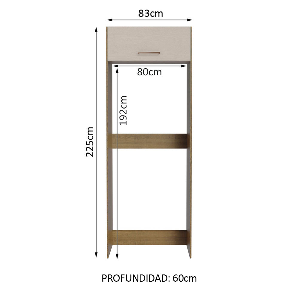 Mueble para empotrar Heladera Madesa Agata Puerta Rebatible - Image 3