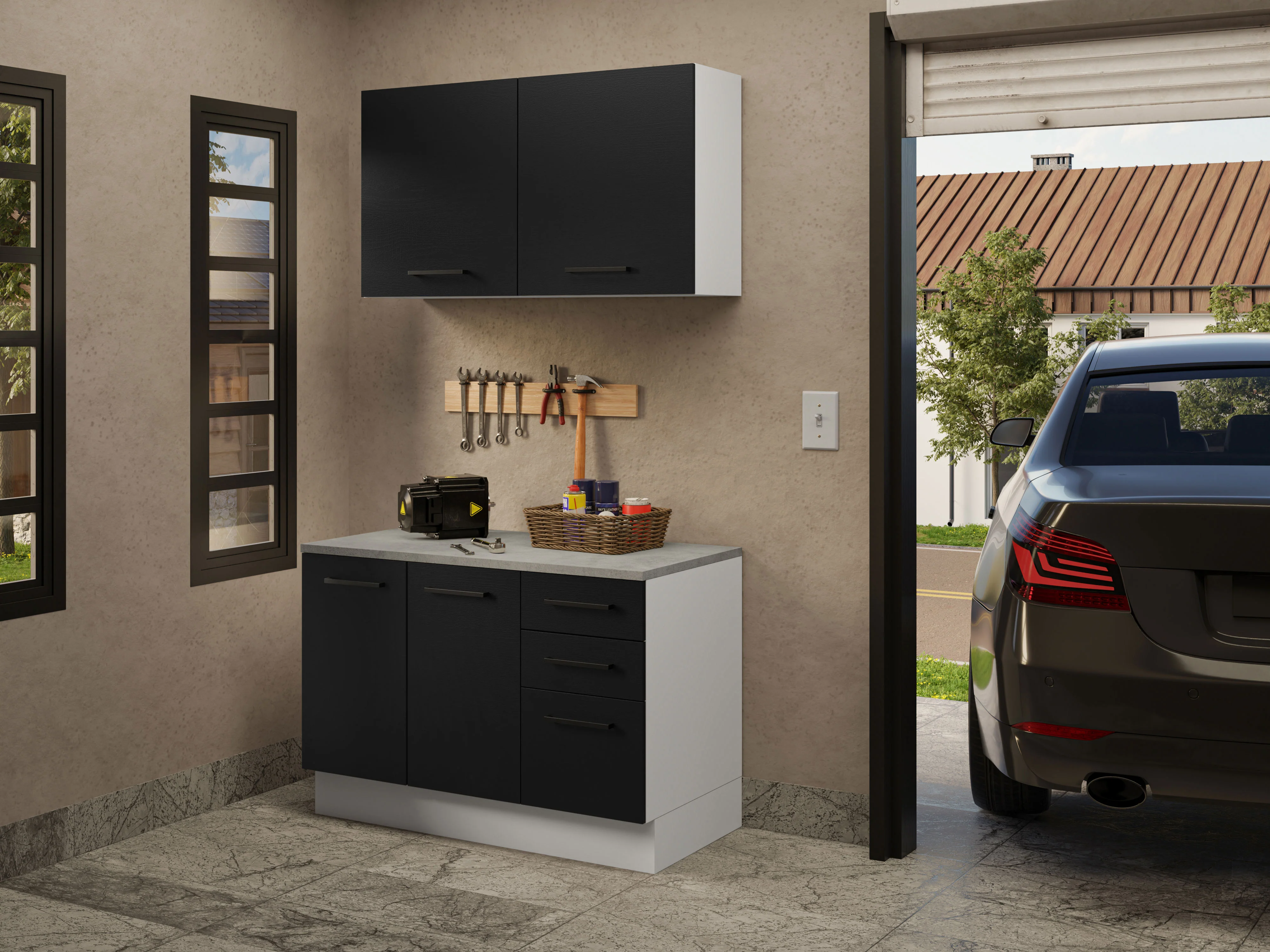 Mueble para Garaje Multiuso Madesa Agata 120cm BN 01 - Image 3