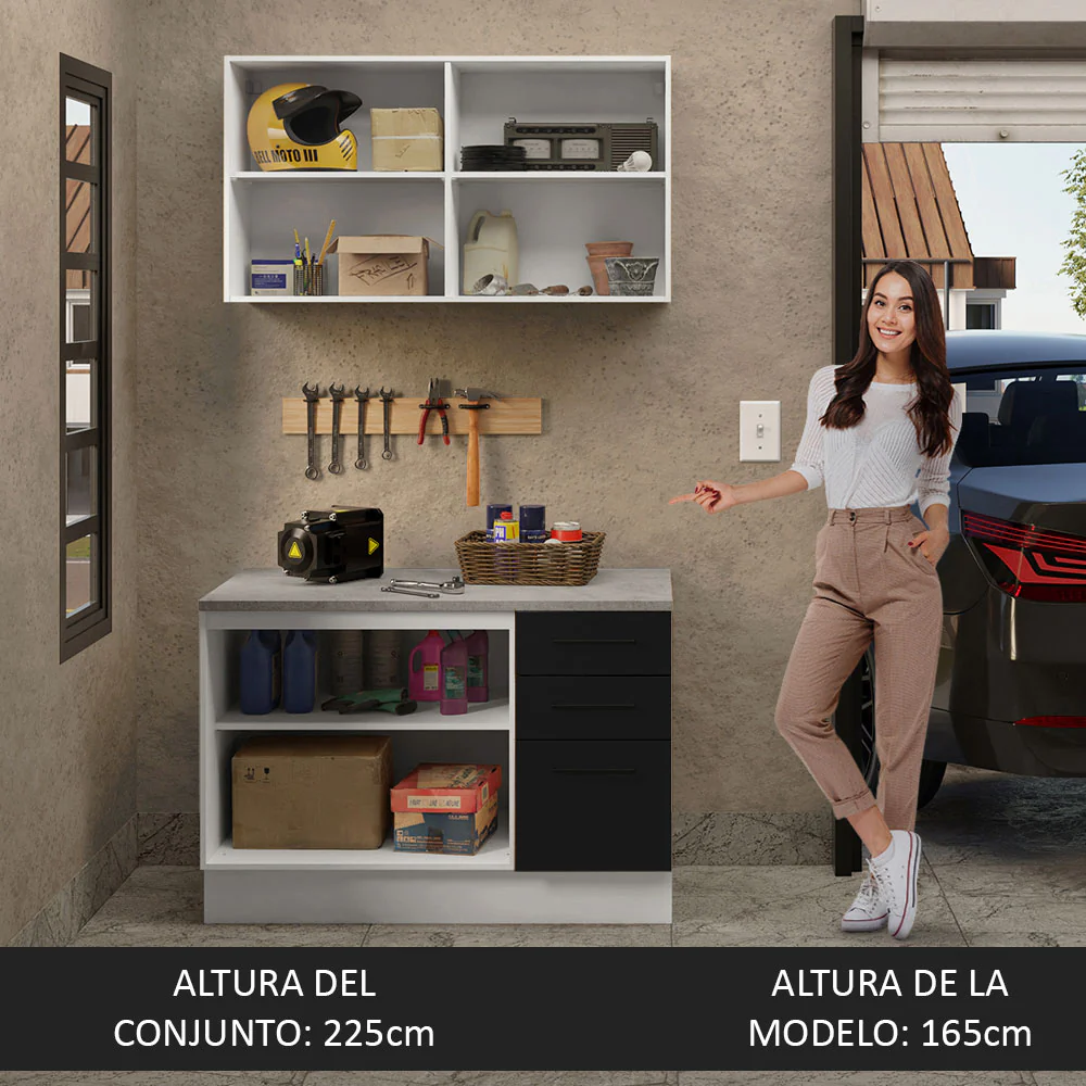 Mueble para Garaje Multiuso Madesa Agata 120cm BN 01 - Image 6
