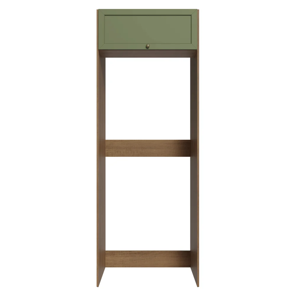 Mueble para Heladera 1 Puerta Rebatible Marrón/Verde Vik Madesa - Image 9