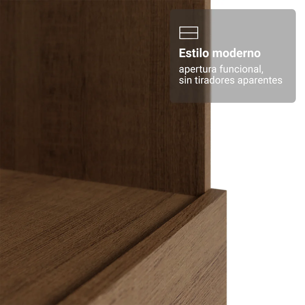 Mueble para Horno/Microondas 70 cm 1 Cajón (Con mesada) Marrón Madesa - Image 5
