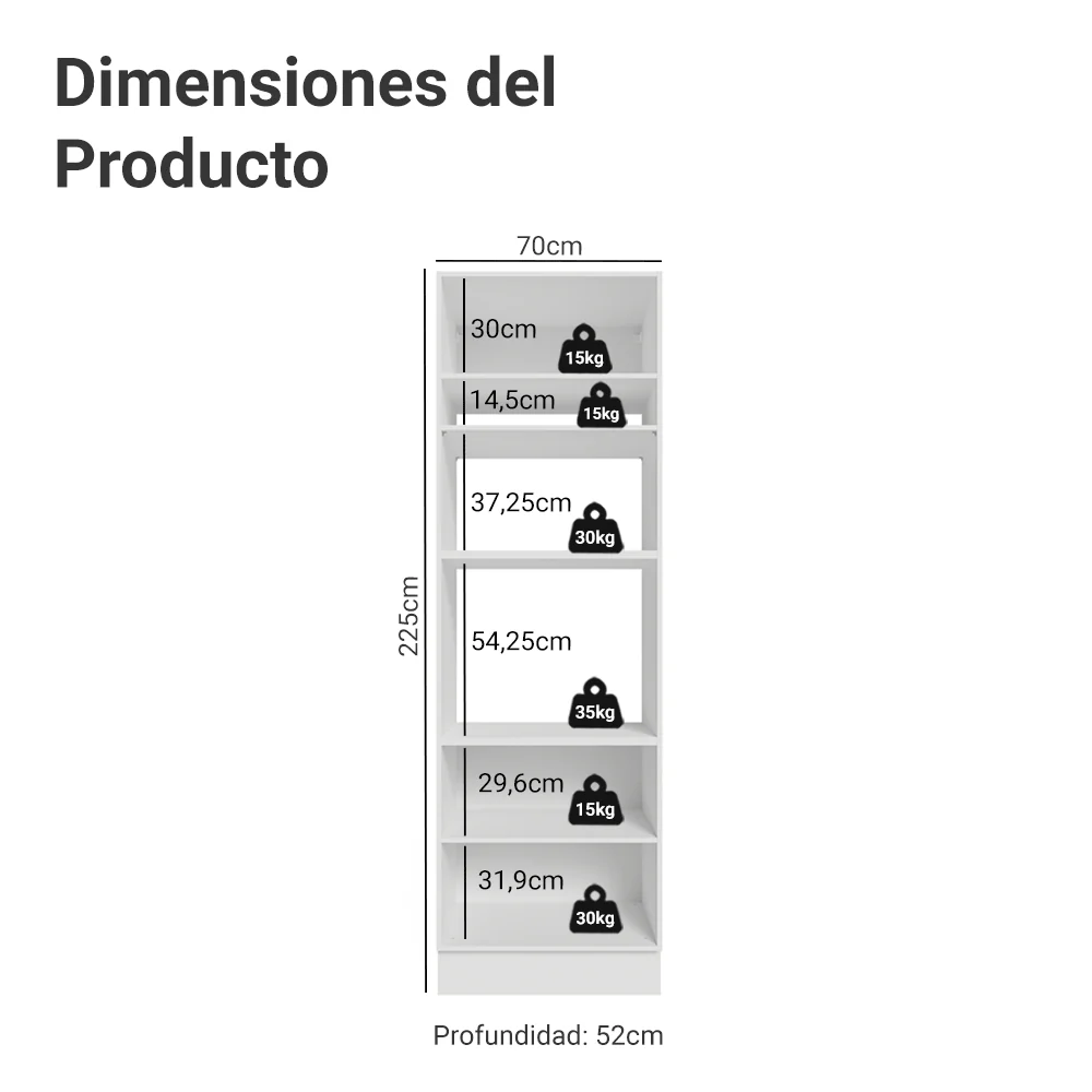 Mueble para Horno/Microondas 70 cm 3 Puetas Blanco/Gris Lux Madesa - Image 2