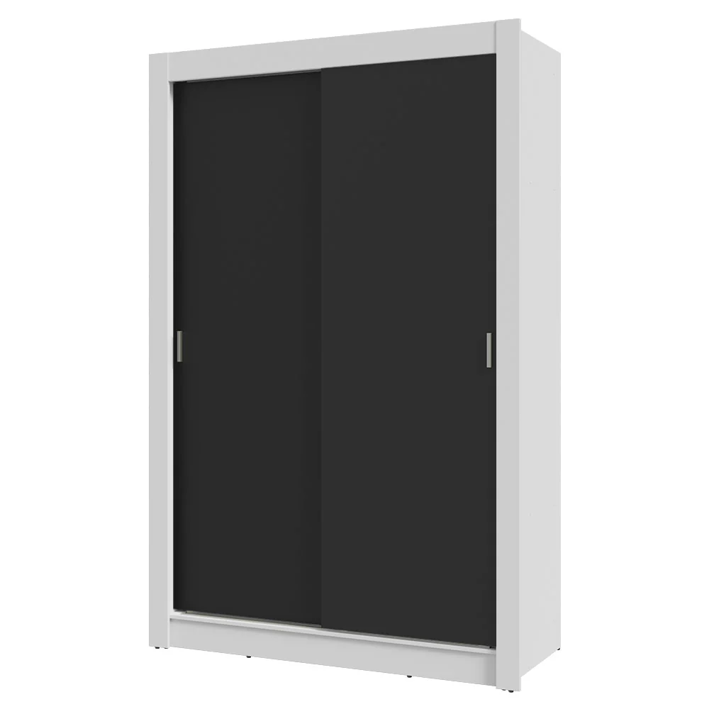 Placard 2 Puertas Corredizas 4 Cajones Blanco/Negro Vivare Plus - Image 3